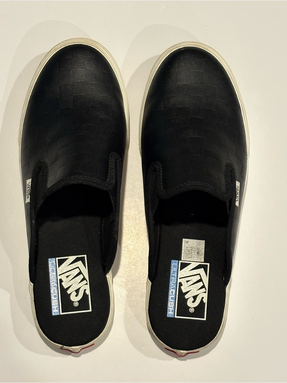 Vans Black Checkerboard Slip-On Loafers